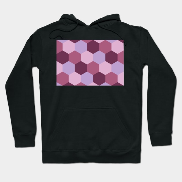 Pink and purple shades, hexagon geometric pattern Hoodie by F-for-Fab